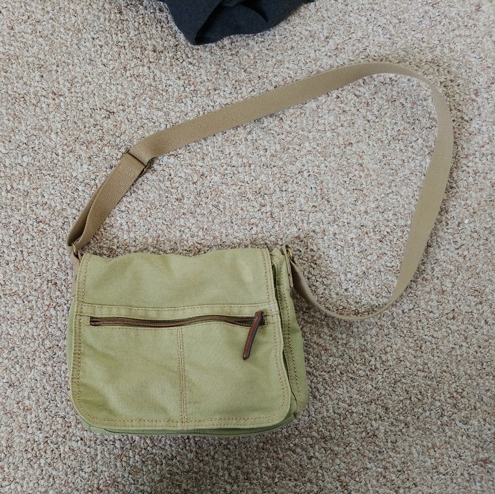 Relic Cotton Green Cross-Body Bag Thick Strap